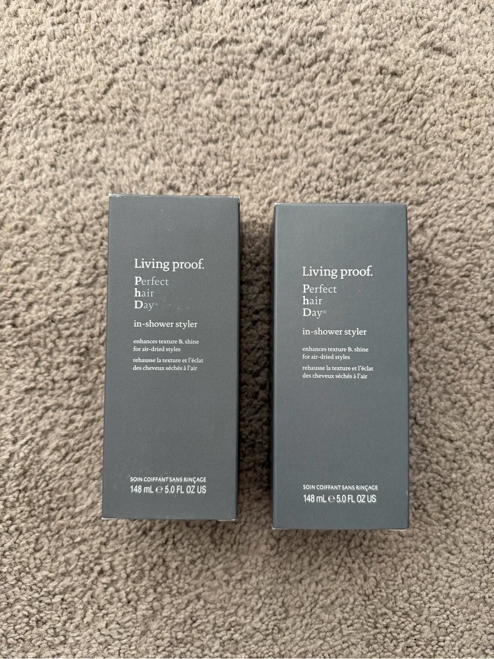 Living Proof Perfect Hair Day In-Shower Styler — Charcoal Gray Packaging